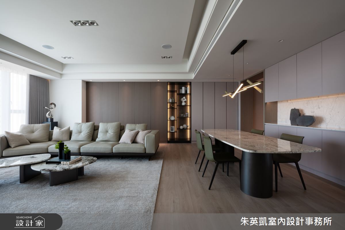 38坪新成屋(5年以下)＿現代簡約風客廳餐廳案例圖片＿朱英凱室內設計事務所＿朱英凱_45之1