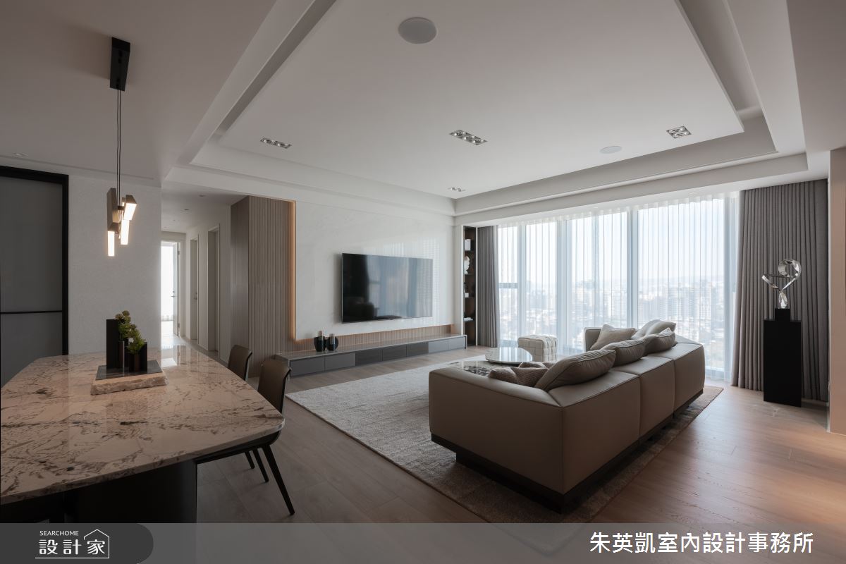 38坪新成屋(5年以下)＿現代簡約風客廳餐廳案例圖片＿朱英凱室內設計事務所＿朱英凱_45之6
