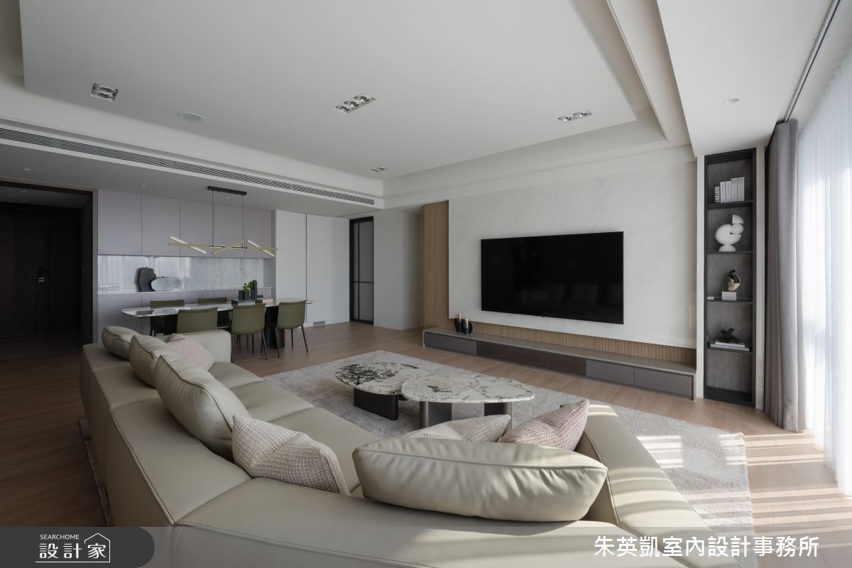 38坪新成屋(5年以下)＿現代簡約風客廳餐廳案例圖片＿朱英凱室內設計事務所＿朱英凱_45之8