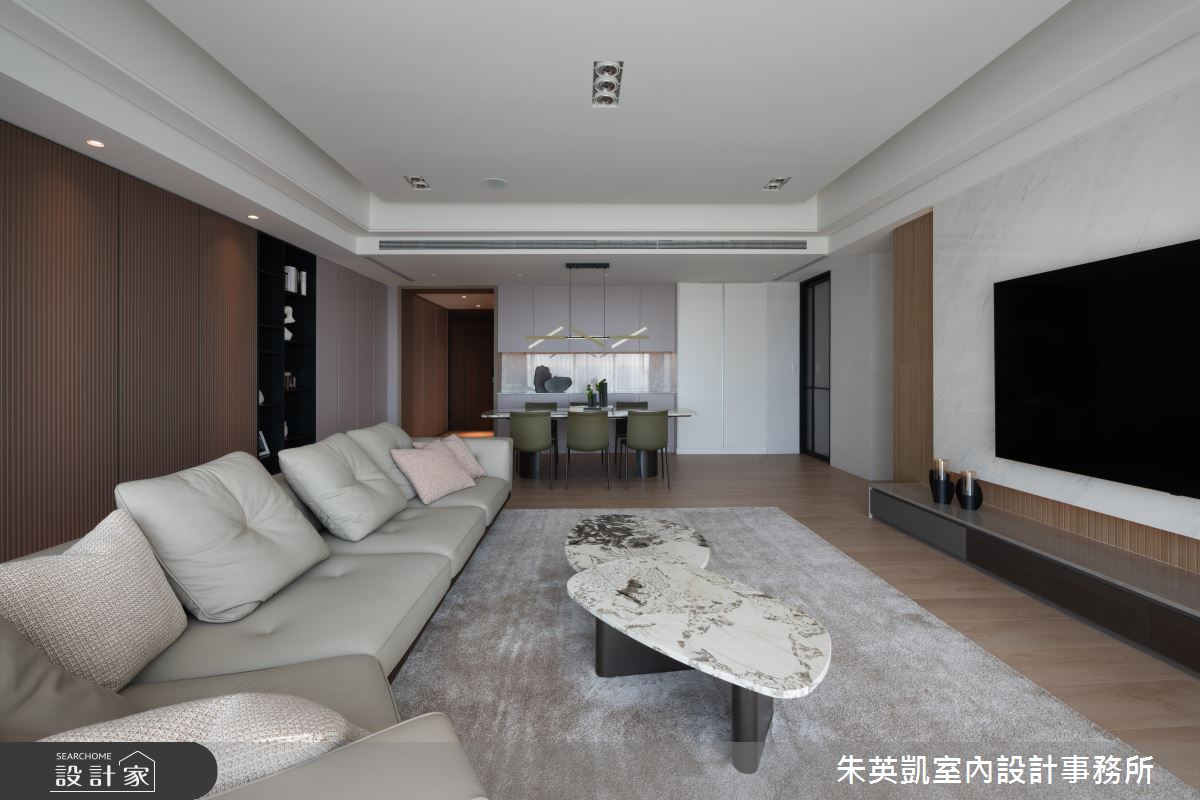 38坪新成屋(5年以下)＿現代簡約風客廳餐廳案例圖片＿朱英凱室內設計事務所＿朱英凱_45之10