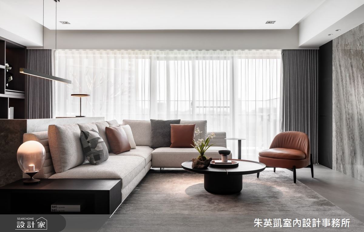 50坪毛胚屋＿現代風客廳案例圖片＿朱英凱室內設計事務所＿朱英凱_47之13