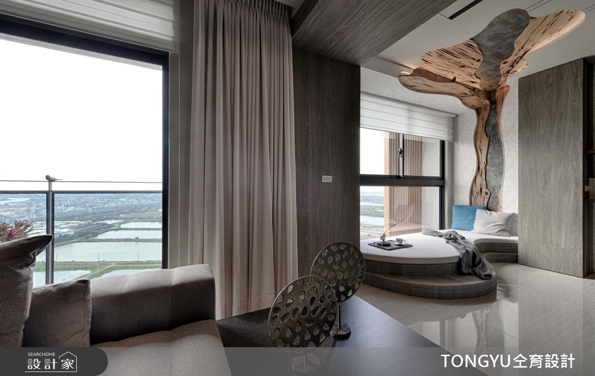 100坪新成屋(5年以下)＿現代風客廳臥榻案例圖片＿仝育設計＿仝育_11.海暮色之8