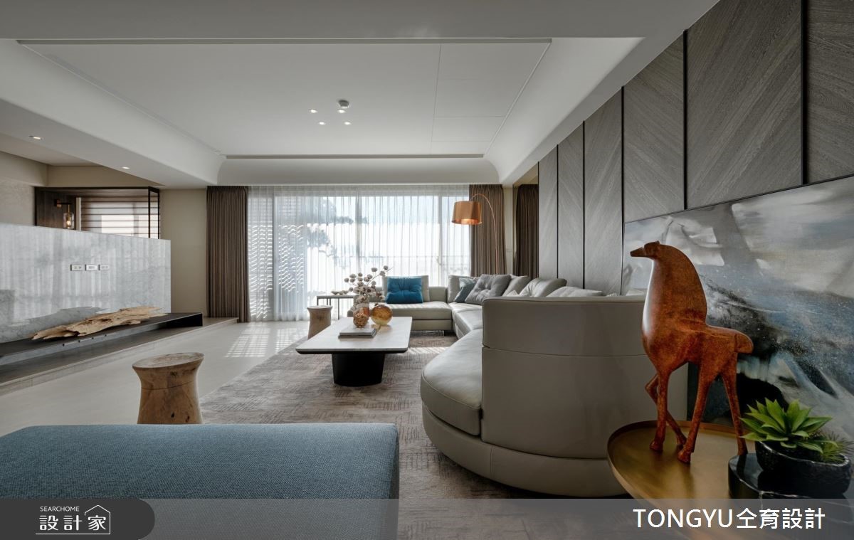 77坪新成屋(5年以下)＿現代風客廳案例圖片＿仝育設計＿仝育_15.明水森林之3
