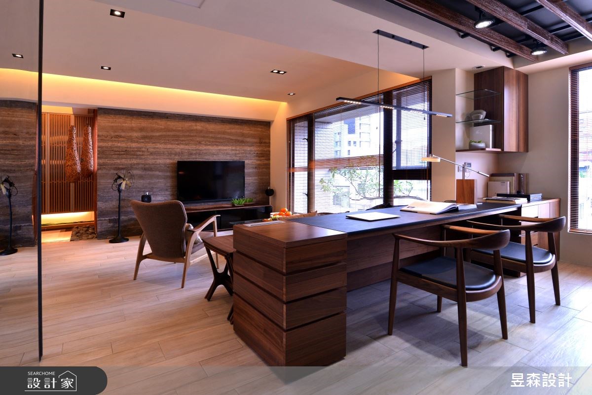 30坪新成屋(5年以下)＿人文禪風客廳書房案例圖片＿昱森設計室內裝修有限公司＿昱森_04之4
