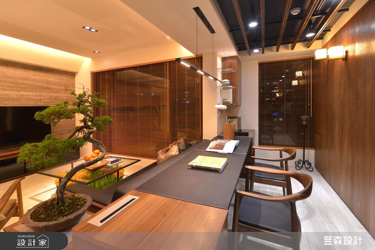 30坪新成屋(5年以下)＿人文禪風客廳書房案例圖片＿昱森設計室內裝修有限公司＿昱森_04之9