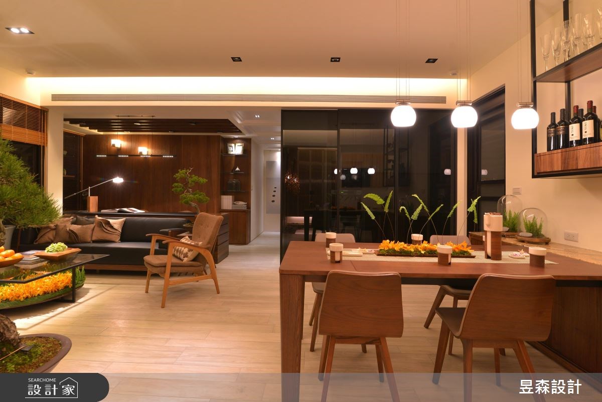 30坪新成屋(5年以下)＿人文禪風客廳餐廳案例圖片＿昱森設計室內裝修有限公司＿昱森_04之13