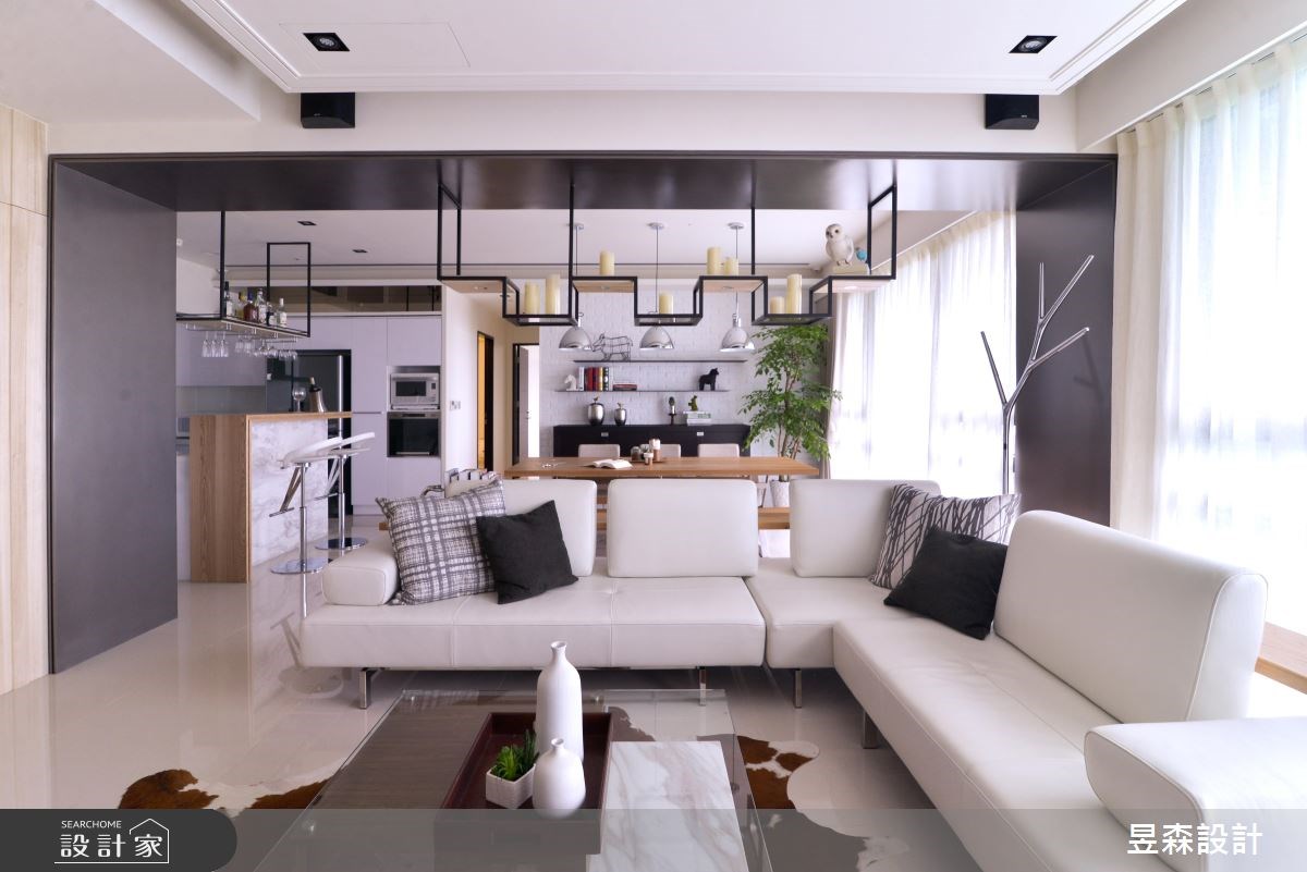 50坪新成屋(5年以下)＿北歐風客廳餐廳廚房吧檯案例圖片＿昱森設計室內裝修有限公司＿昱森_05之3