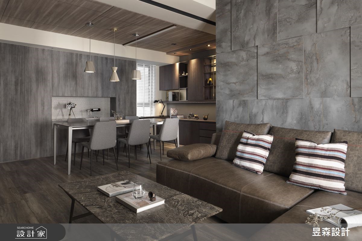 25坪新成屋(5年以下)＿工業風客廳餐廳案例圖片＿昱森設計室內裝修有限公司＿昱森_08之11
