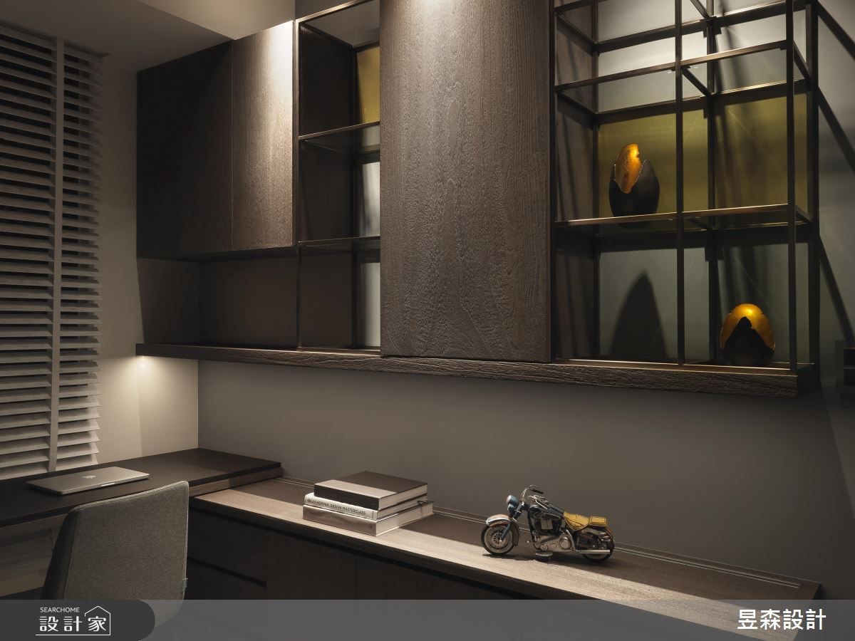 25坪新成屋(5年以下)＿工業風書房案例圖片＿昱森設計室內裝修有限公司＿昱森_08之19