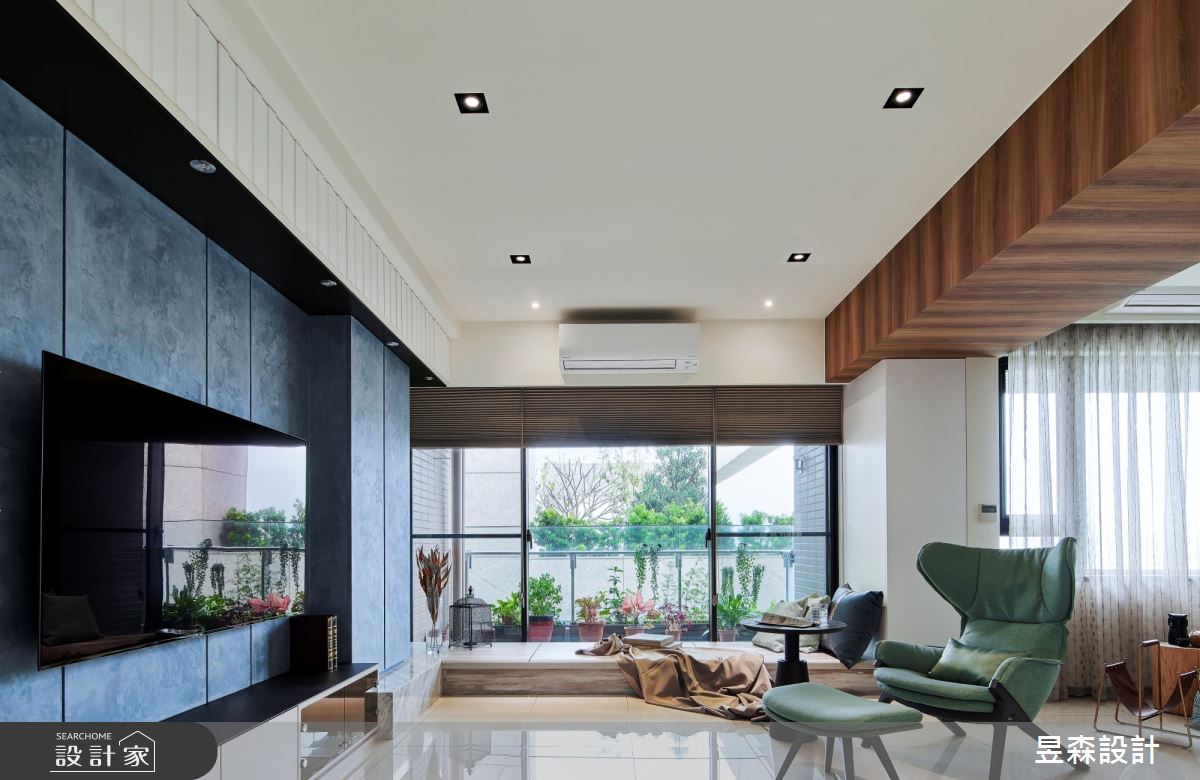 24坪新成屋(5年以下)＿混搭風客廳臥榻案例圖片＿昱森設計室內裝修有限公司＿昱森_15之2