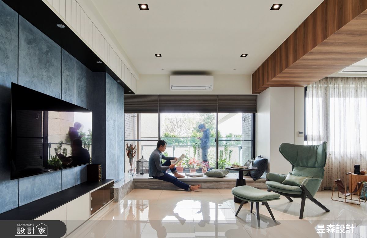 24坪新成屋(5年以下)＿混搭風客廳臥榻案例圖片＿昱森設計室內裝修有限公司＿昱森_15之3