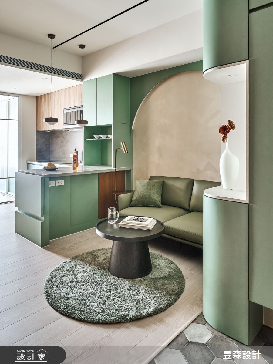 15坪新成屋(5年以下)＿現代簡約風客廳案例圖片＿昱森設計室內裝修有限公司＿昱森_23之1