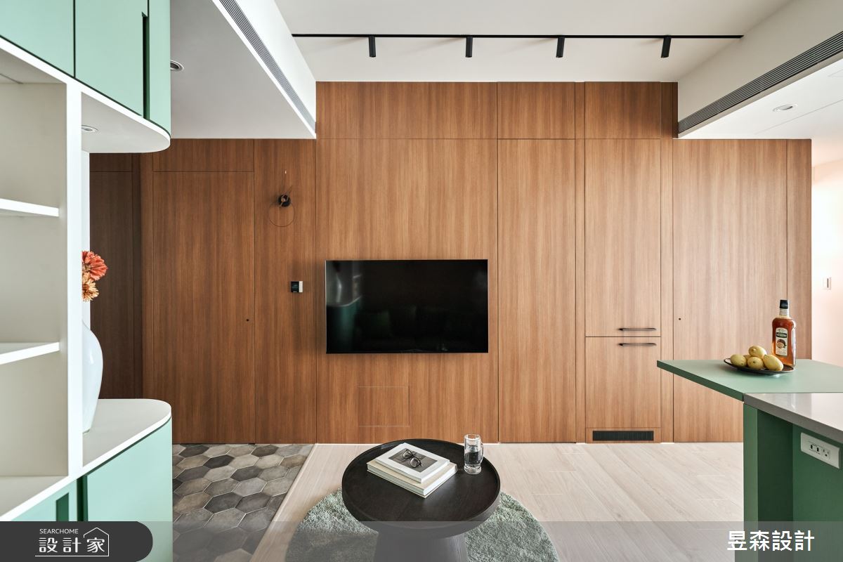 15坪新成屋(5年以下)＿現代簡約風客廳案例圖片＿昱森設計室內裝修有限公司＿昱森_23之5