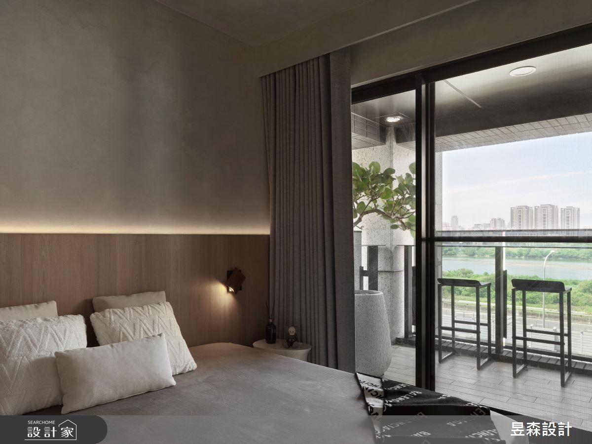 35坪新成屋(5年以下)＿侘寂風臥室陽台案例圖片＿昱森設計室內裝修有限公司＿昱森_24之64