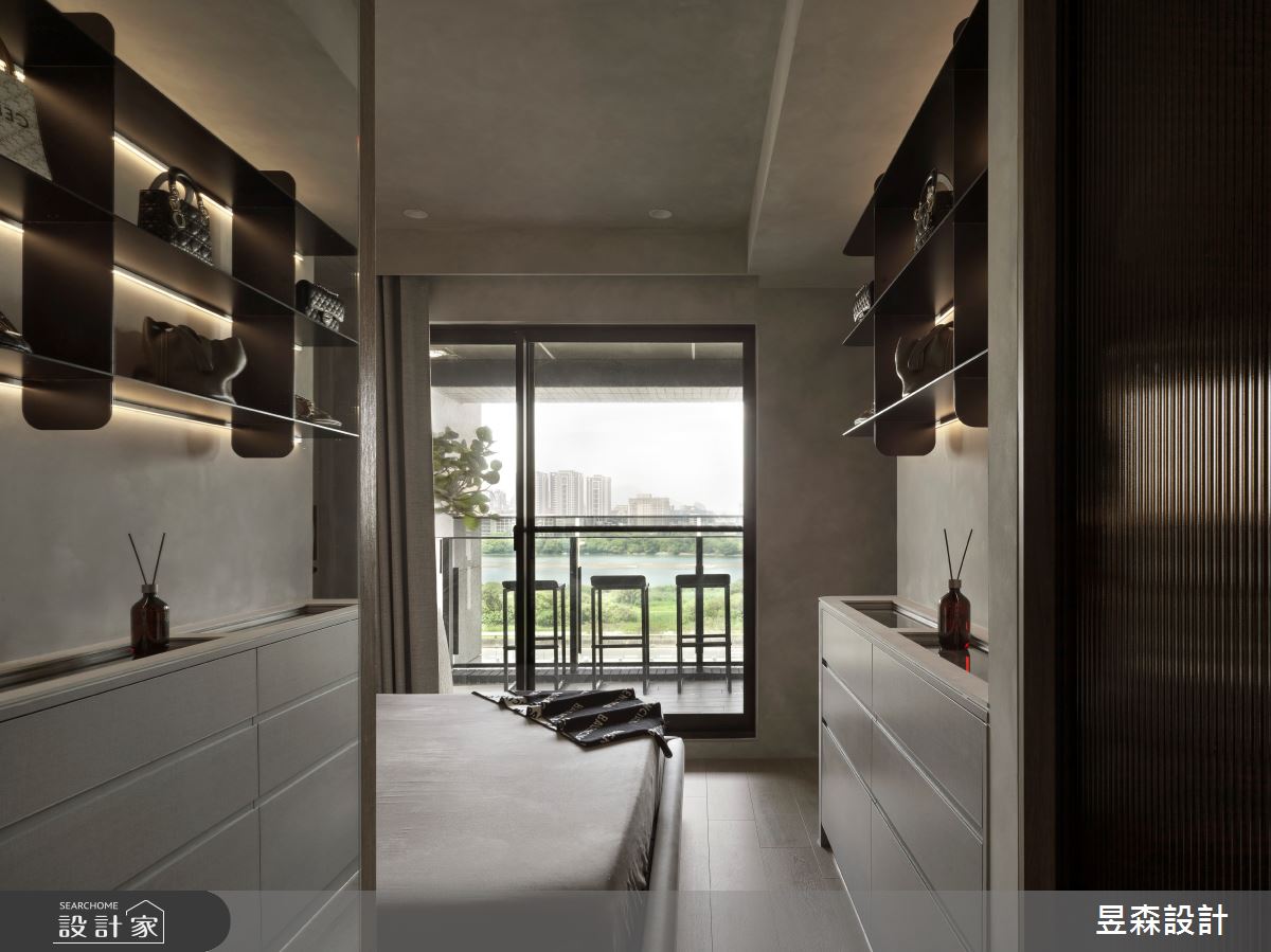 35坪新成屋(5年以下)＿侘寂風臥室陽台案例圖片＿昱森設計室內裝修有限公司＿昱森_24之23