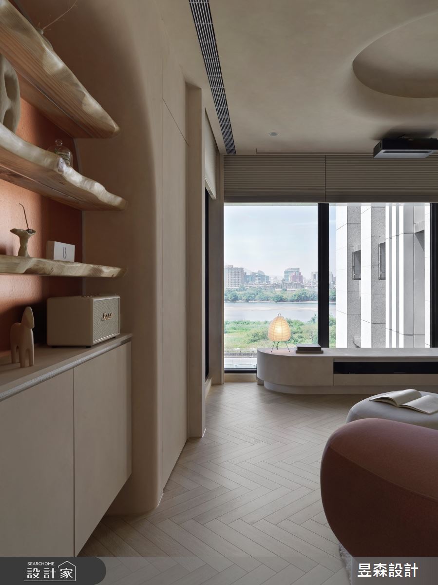 35坪新成屋(5年以下)＿侘寂風客廳案例圖片＿昱森設計室內裝修有限公司＿昱森_24之12