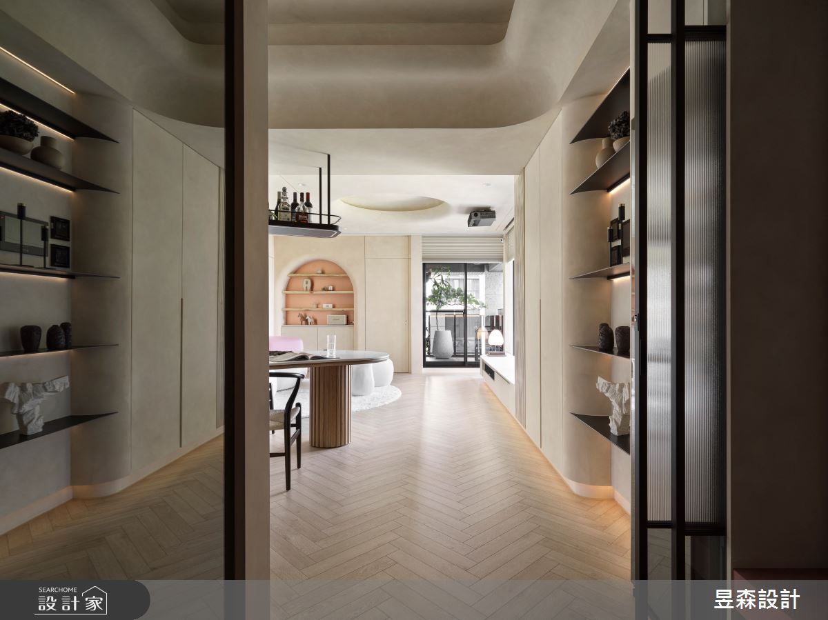 35坪新成屋(5年以下)＿侘寂風玄關客廳案例圖片＿昱森設計室內裝修有限公司＿昱森_24之2
