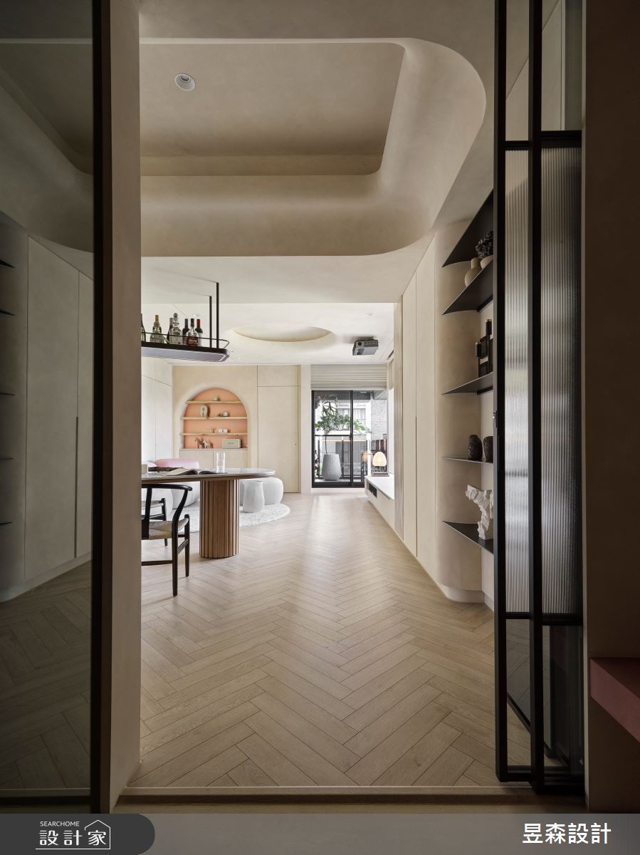 35坪新成屋(5年以下)＿侘寂風玄關客廳案例圖片＿昱森設計室內裝修有限公司＿昱森_24之3