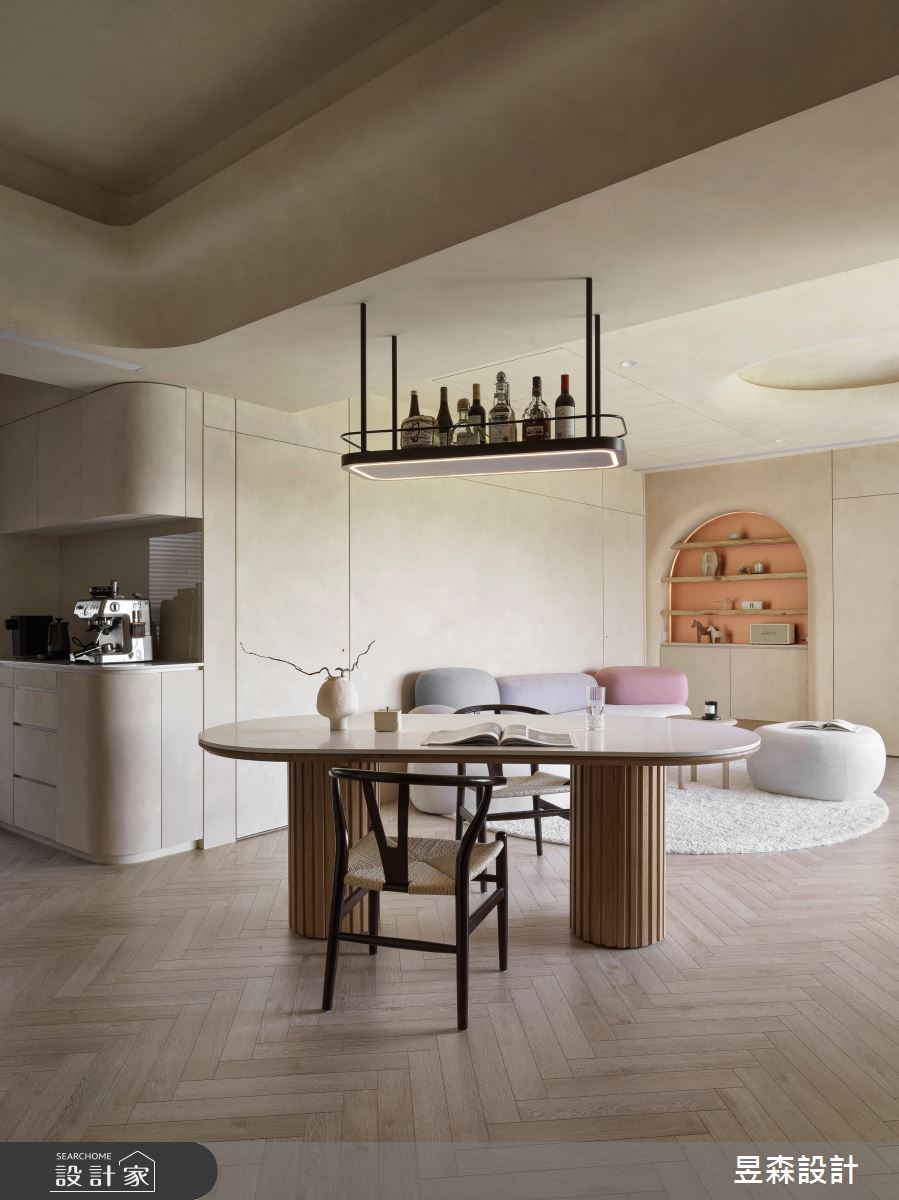 35坪新成屋(5年以下)＿侘寂風客廳餐廳案例圖片＿昱森設計室內裝修有限公司＿昱森_24之15
