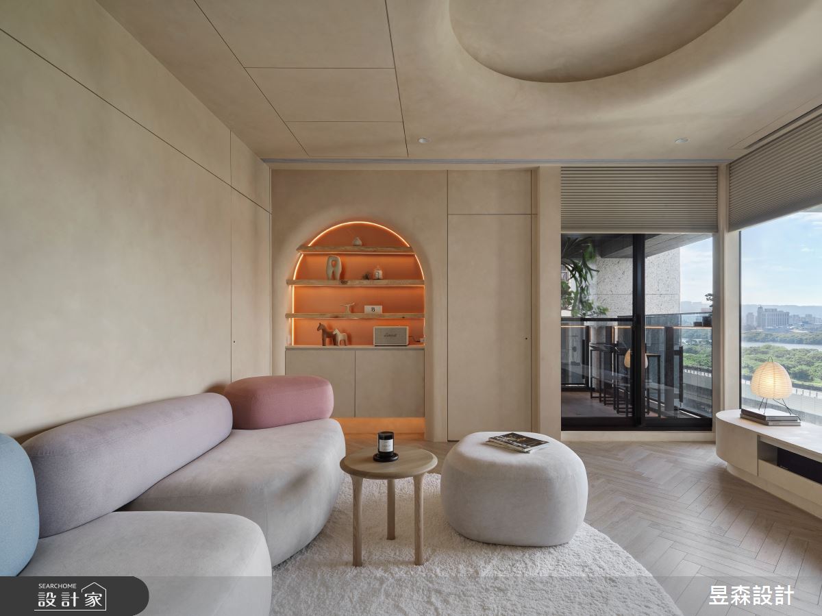 35坪新成屋(5年以下)＿侘寂風客廳案例圖片＿昱森設計室內裝修有限公司＿昱森_24之9