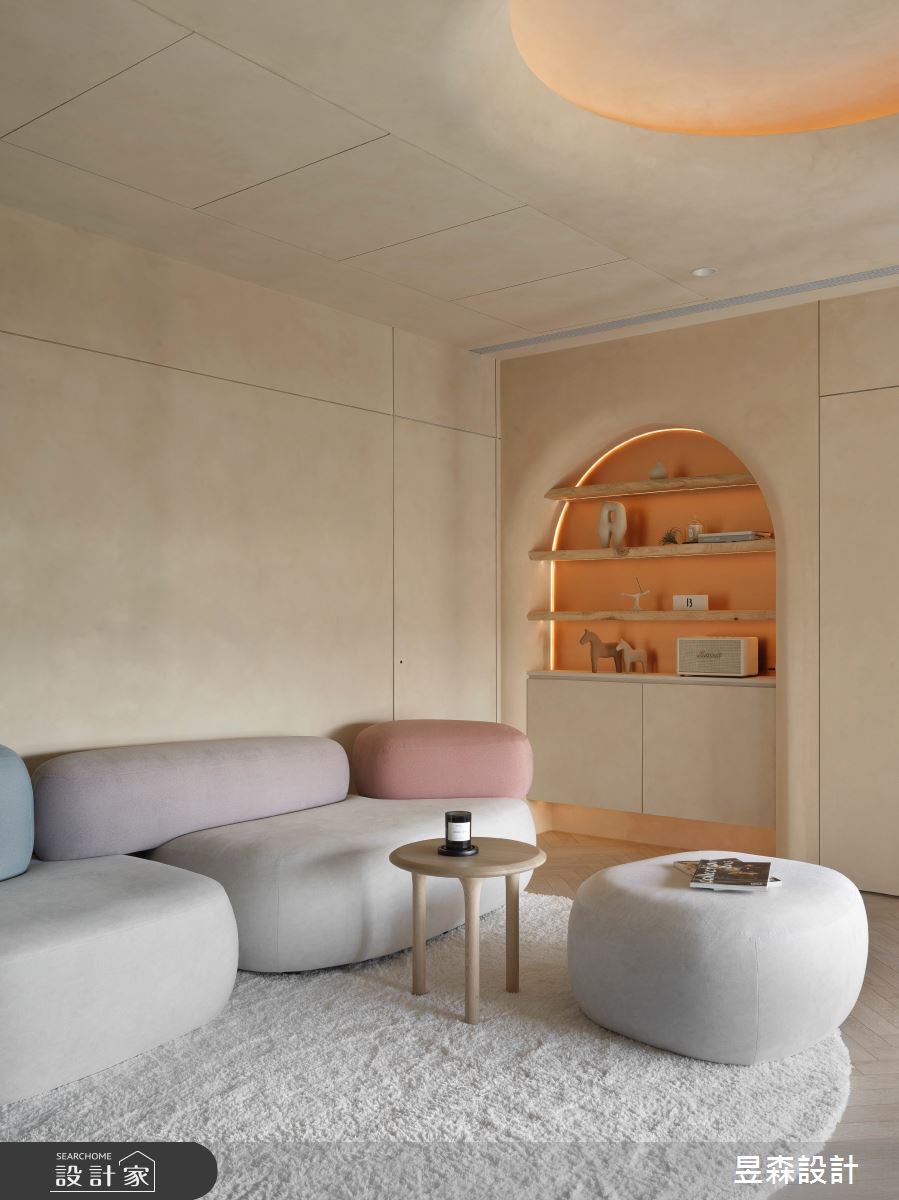 35坪新成屋(5年以下)＿侘寂風客廳案例圖片＿昱森設計室內裝修有限公司＿昱森_24之13