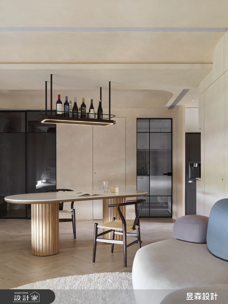 35坪新成屋(5年以下)＿侘寂風客廳餐廳案例圖片＿昱森設計室內裝修有限公司＿昱森_24之17