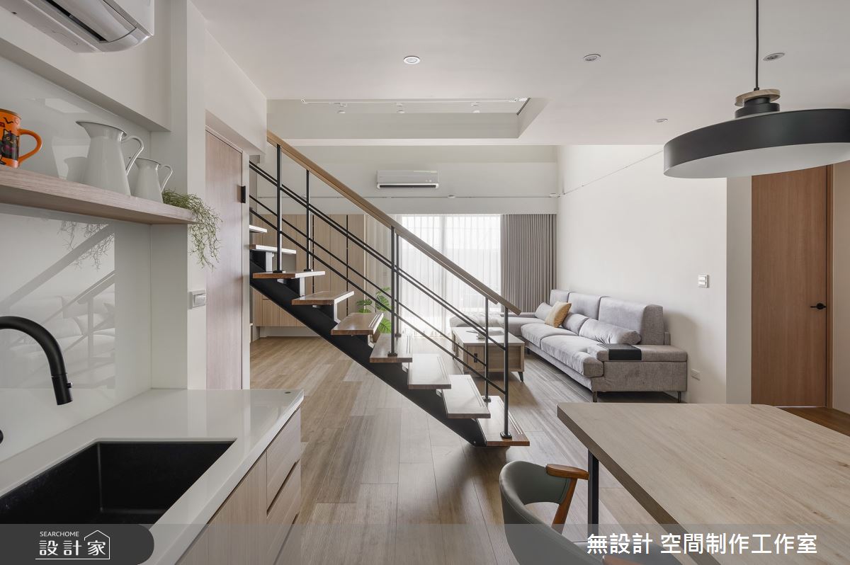 45坪毛胚屋＿現代風客廳餐廳樓梯案例圖片＿無設計 空間制作工作室＿無設計_30之9