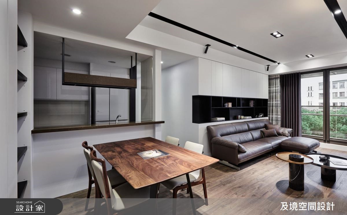 30坪新成屋(5年以下)＿簡約風客廳餐廳廚房案例圖片＿及境空間設計有限公司＿及境_02之2