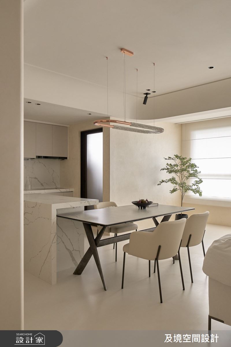 35坪新成屋(5年以下)＿現代舒心宅餐廳中島案例圖片＿及境空間設計有限公司＿及境_16之14