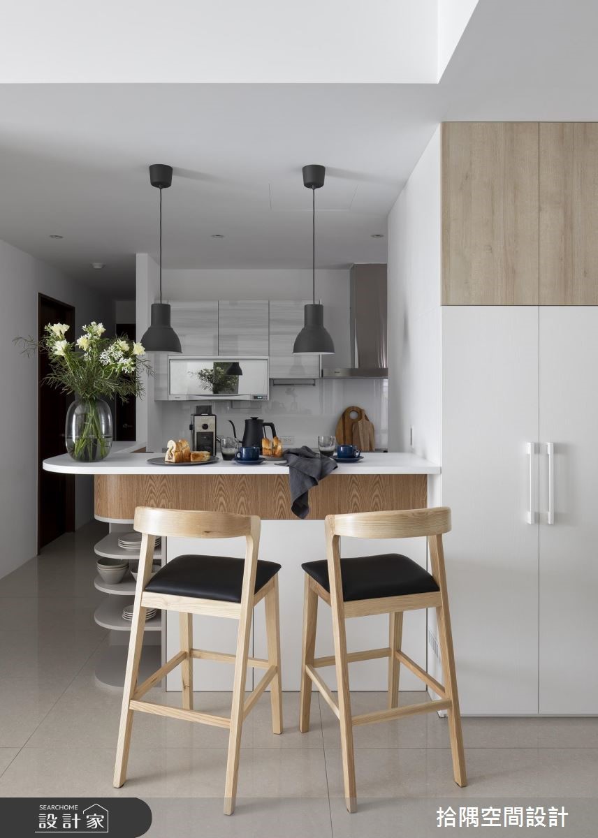 25坪新成屋(5年以下)＿簡約風吧檯案例圖片＿拾隅空間設計＿拾隅_愛率Miracle | 簡約風之3