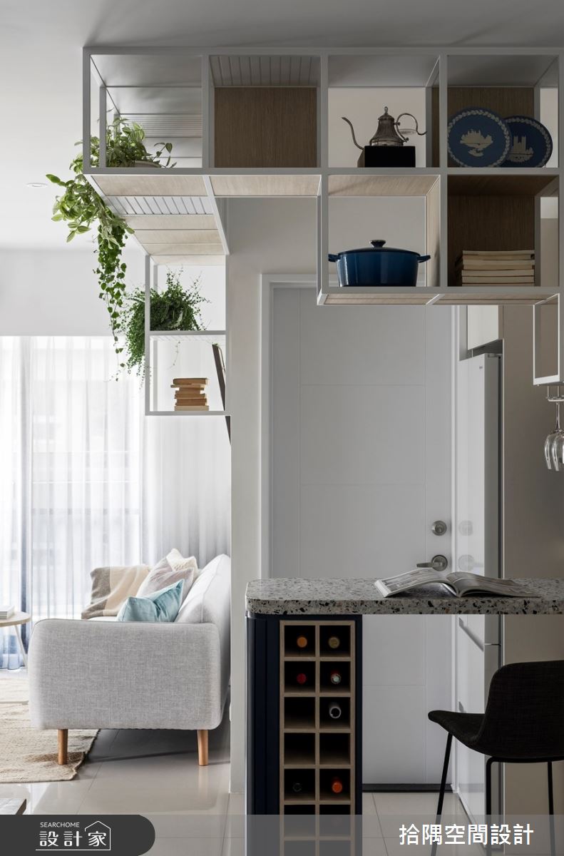 22坪新成屋(5年以下)＿北歐風吧檯案例圖片＿拾隅空間設計＿拾隅_寂靜．黛藍 Purssian blue | 北歐風之3