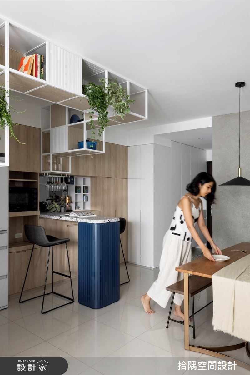 22坪新成屋(5年以下)＿北歐風餐廳吧檯案例圖片＿拾隅空間設計＿拾隅_寂靜．黛藍 Purssian blue | 北歐風之9