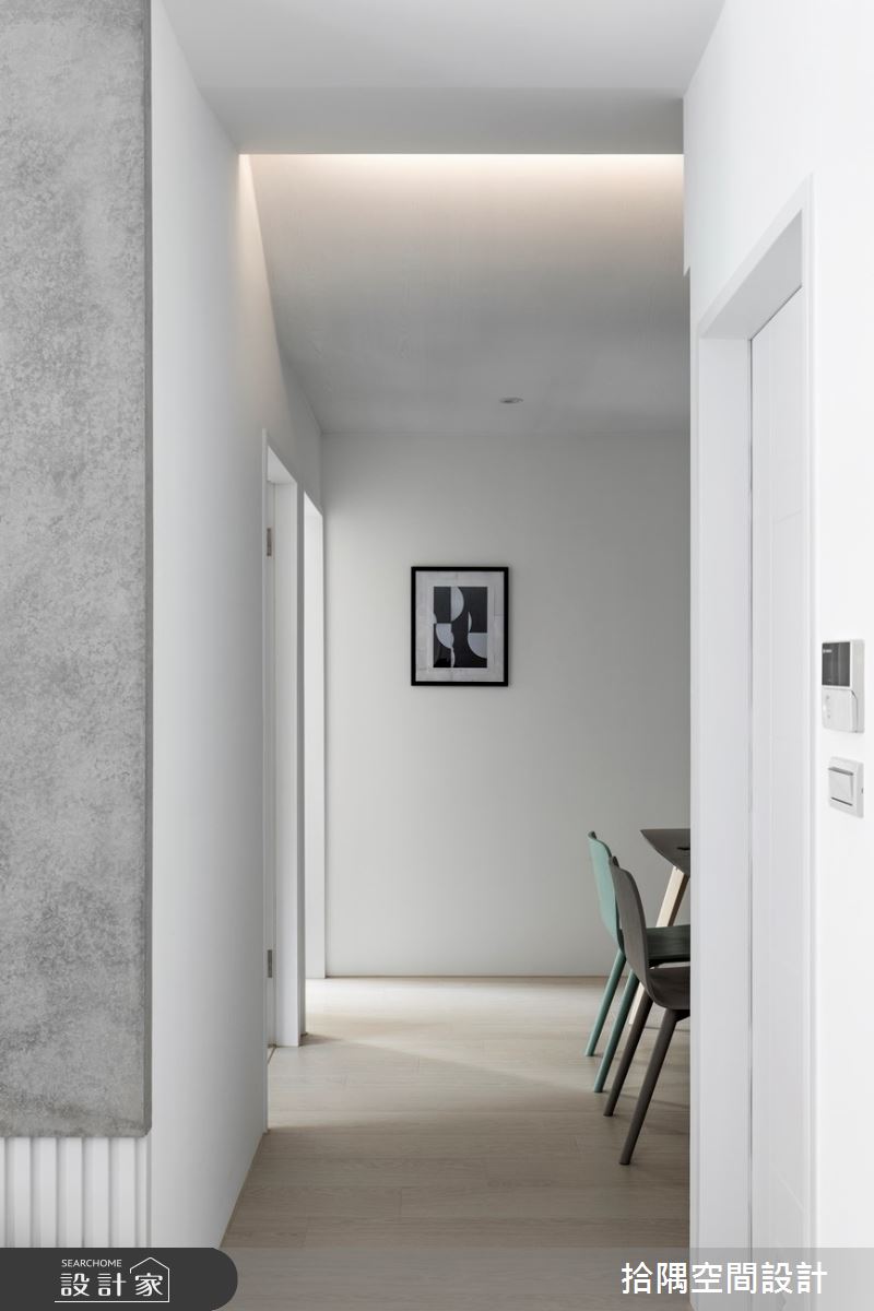 18坪新成屋(5年以下)＿混搭風走廊案例圖片＿拾隅空間設計＿拾隅_微曲線 Sonriendo | 混搭風之6