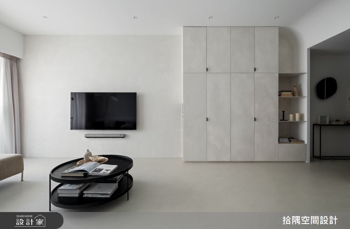 37坪老屋(16~30年)＿現代風客廳案例圖片＿拾隅空間設計＿拾隅_綻白 Less Is More | 現代風之5