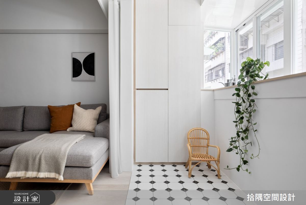 21坪老屋(16~30年)＿北歐風玄關客廳案例圖片＿拾隅空間設計＿拾隅_所謂生活感 C'est la Vie | 北歐風之1
