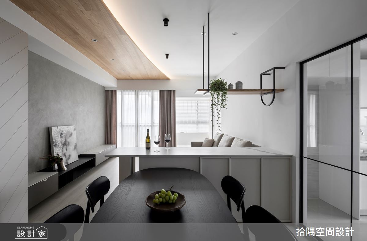 19坪新成屋(5年以下)＿混搭風餐廳中島案例圖片＿拾隅空間設計＿拾隅_水居 River House｜混搭風之2