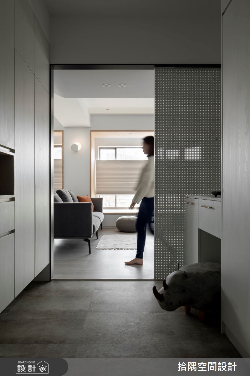 46坪老屋(16~30年)＿現代風玄關案例圖片＿拾隅空間設計＿拾隅_悠然流淌 Flow with Leisure | 現代風之1