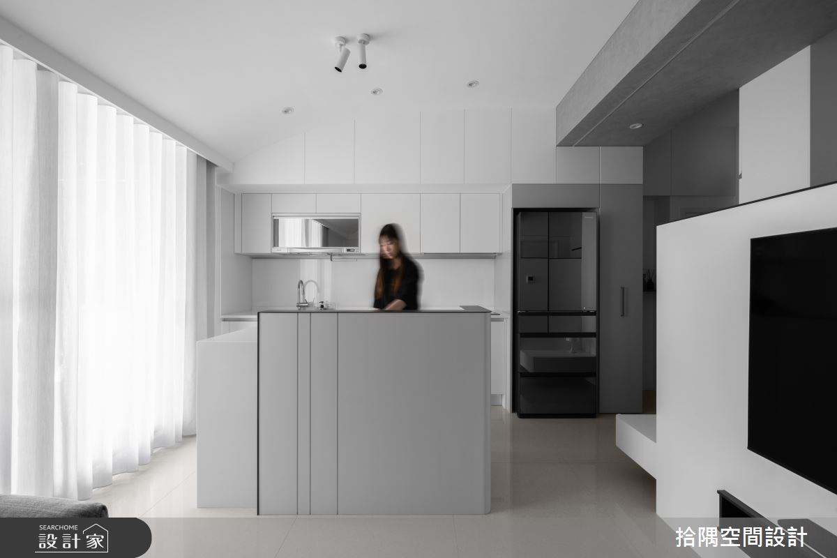 14坪預售屋＿簡約風餐廳廚房案例圖片＿拾隅空間設計＿拾隅_灰階浮嶼 Island with Grey Scale | 簡約風之7