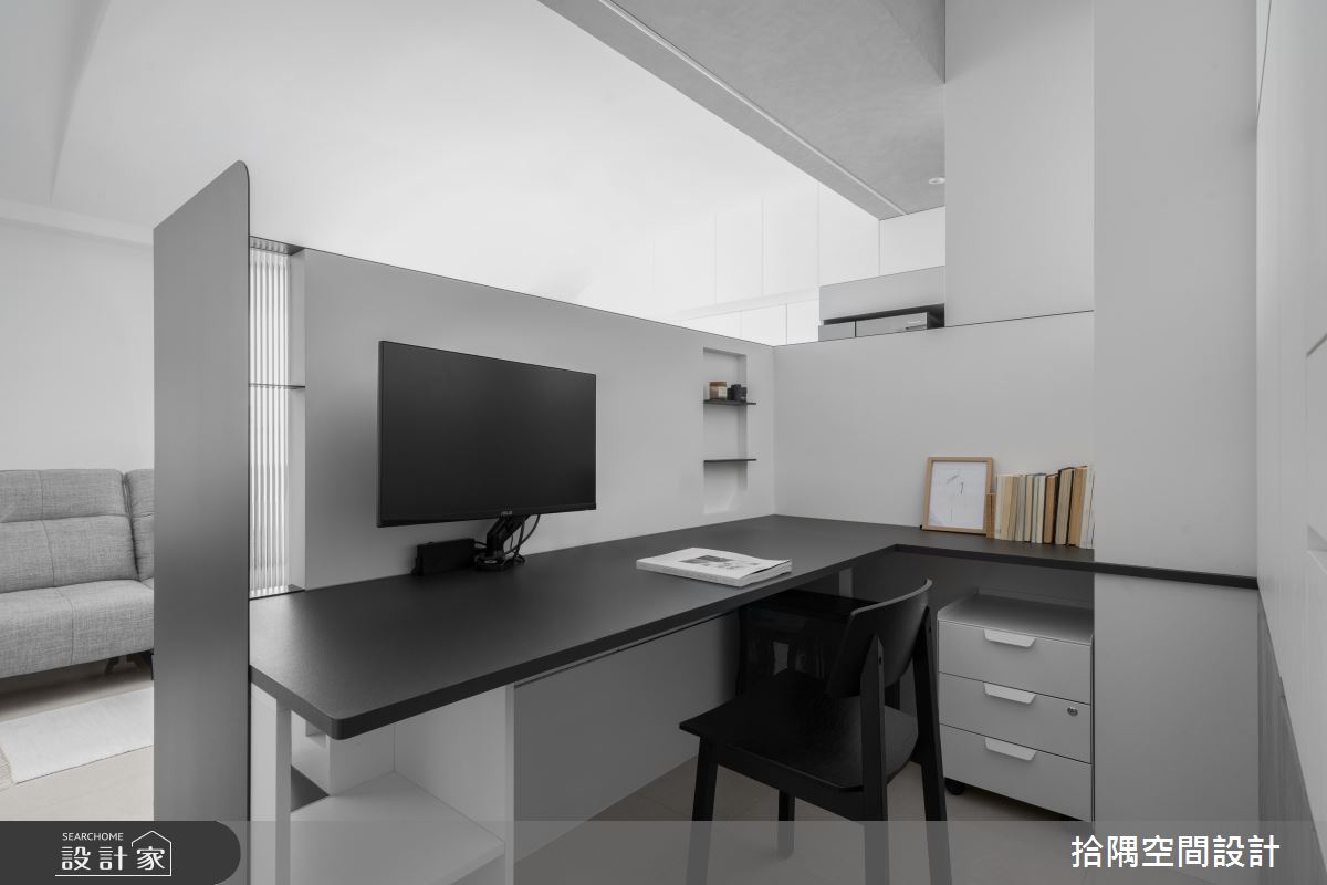 14坪預售屋＿簡約風書房工作區案例圖片＿拾隅空間設計＿拾隅_灰階浮嶼 Island with Grey Scale | 簡約風之11