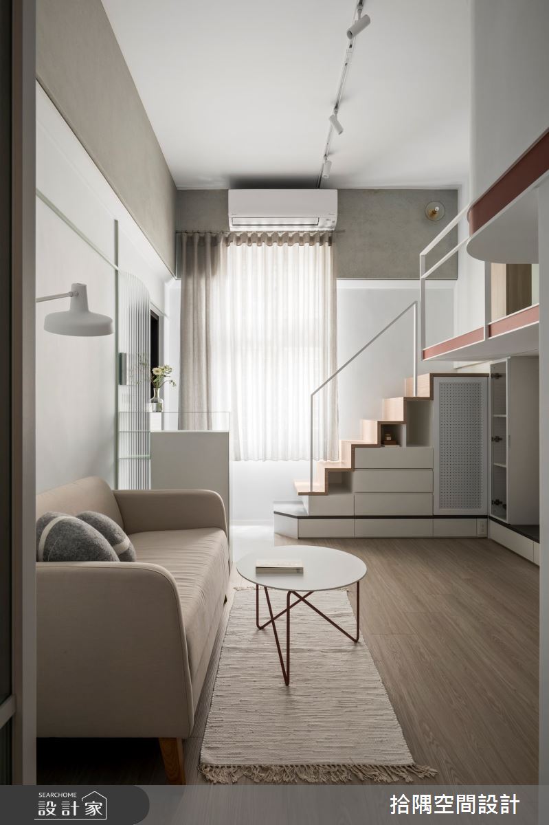 12坪老屋(16~30年)＿混搭風玄關客廳樓梯案例圖片＿拾隅空間設計＿拾隅_心町 Heart Field | 混搭風之7