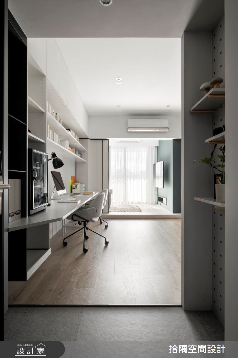 18坪預售屋＿療癒風玄關書房工作區案例圖片＿拾隅空間設計＿拾隅_職感煦居 Freelancer's Dwelling | 療癒風之1