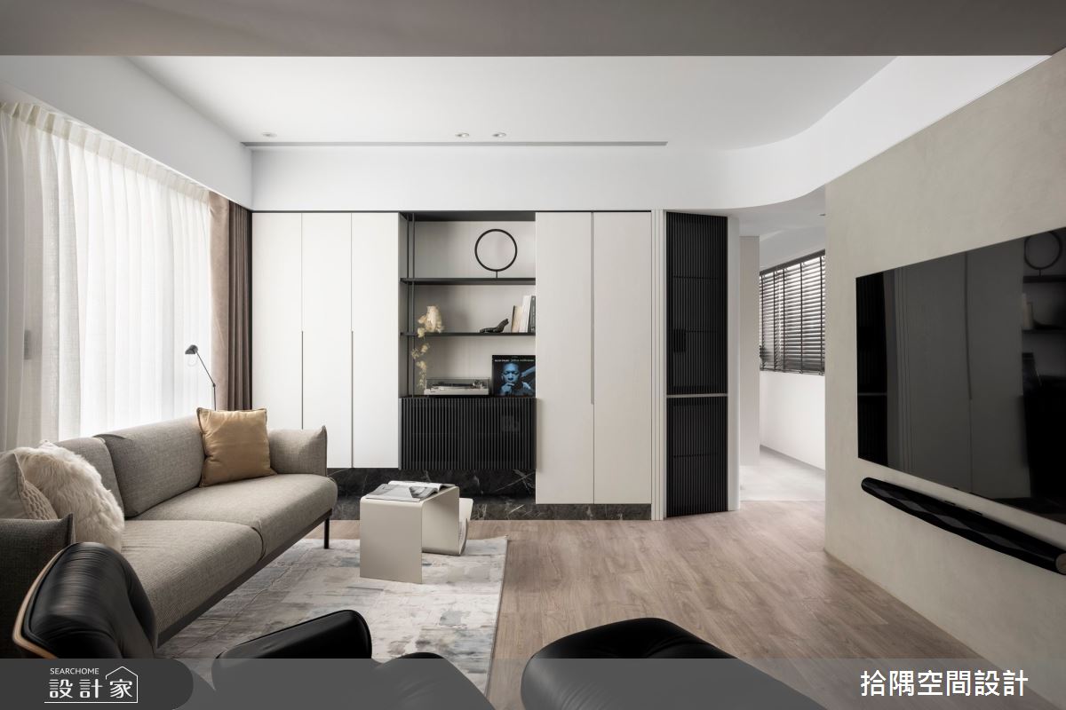 27坪老屋(16~30年)＿現代風客廳案例圖片＿拾隅空間設計＿拾隅_相斜成映 Sensibility of Bevel | 現代風之6