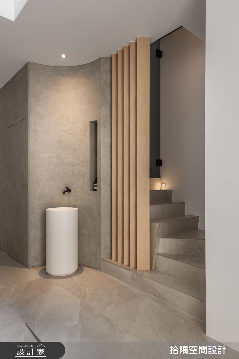 72坪老屋(31~40年)＿混搭風玄關樓梯案例圖片＿拾隅空間設計＿拾隅_芒映 Glow In | 混搭風之4