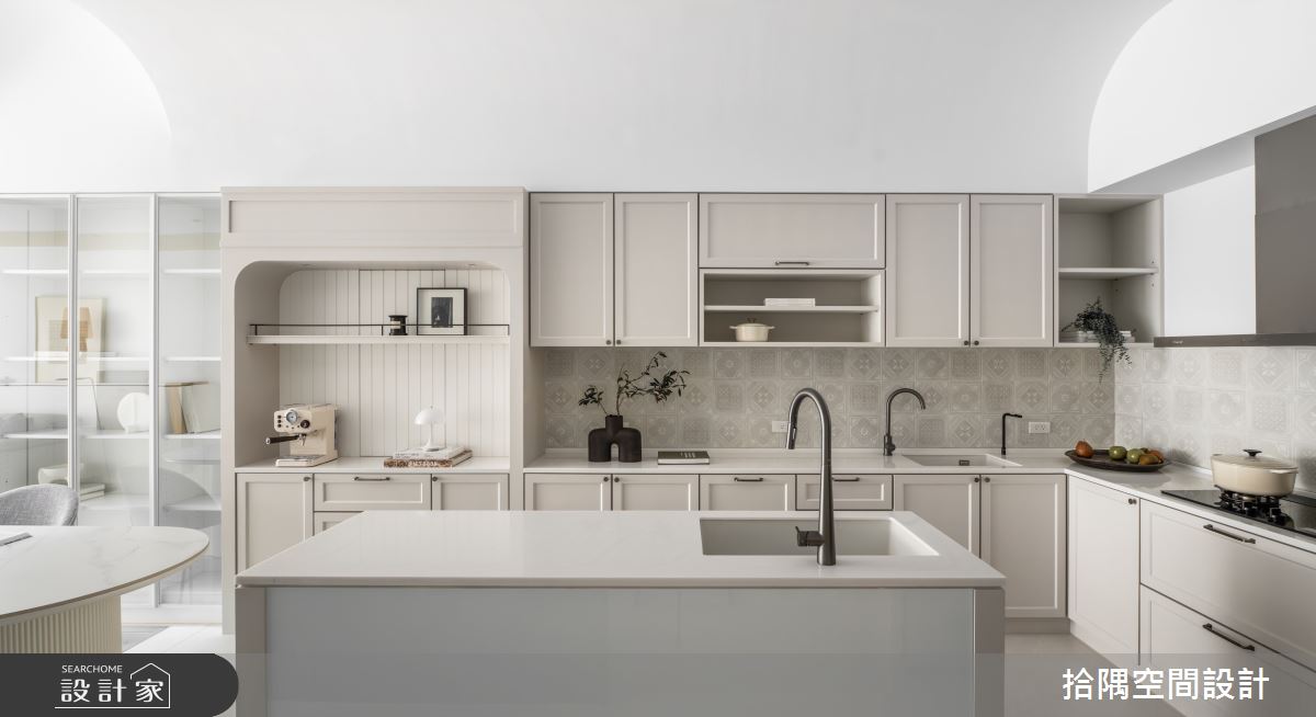 72坪老屋(31~40年)＿混搭風廚房中島案例圖片＿拾隅空間設計＿拾隅_芒映 Glow In | 混搭風之16