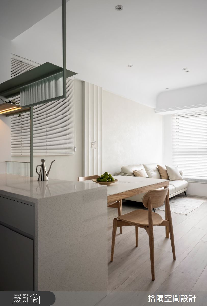 18坪新成屋(5年以下)＿療癒風客廳餐廳中島案例圖片＿拾隅空間設計＿拾隅_輕印象 Gentle Image | 療癒風之3