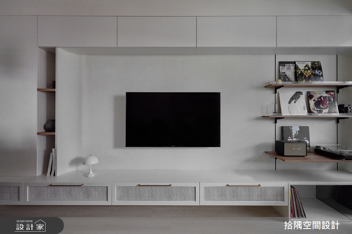 15坪新成屋(5年以下)＿現代輕復古風客廳案例圖片＿拾隅空間設計＿拾隅_悠響雅室 Serene Resonance Residence | 現代輕復古風之2