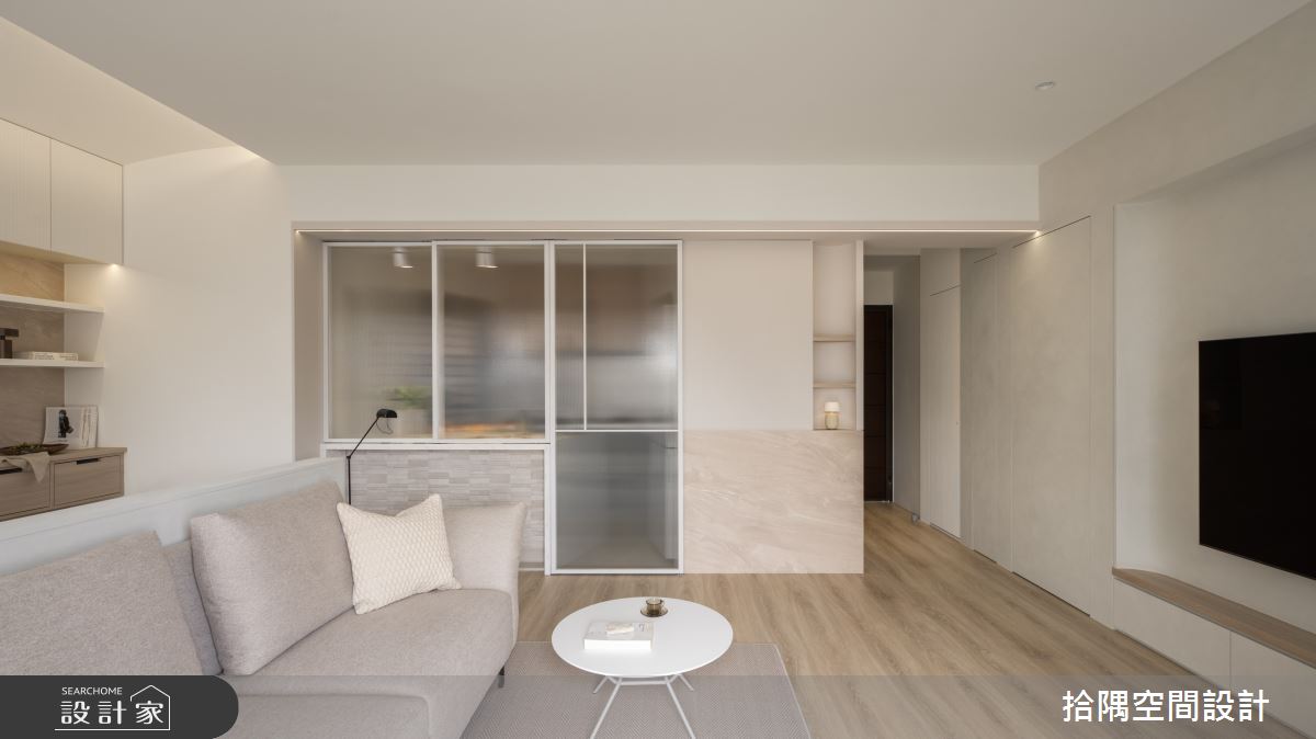 18坪新成屋(5年以下)＿現代風客廳案例圖片＿拾隅空間設計＿拾隅_流影木居 | 現代風之13