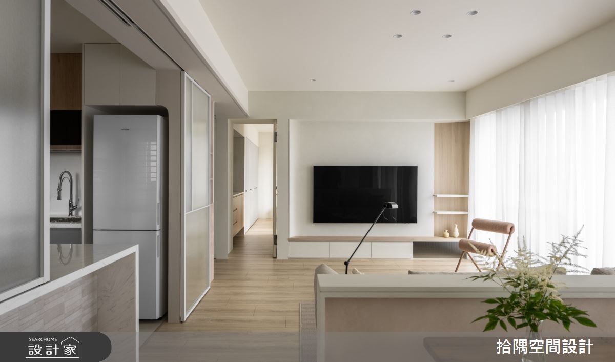 18坪新成屋(5年以下)＿現代風客廳餐廳廚房臥室案例圖片＿拾隅空間設計＿拾隅_流影木居 | 現代風之14