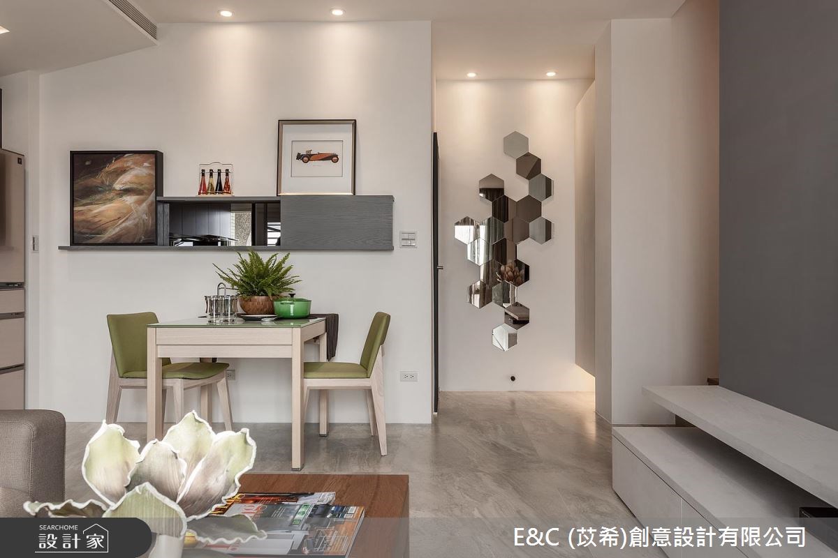 21坪老屋(16~30年)＿簡約風玄關客廳餐廳案例圖片＿苡希E&C創意設計有限公司＿苡希_02.台北_21坪簡約風之1