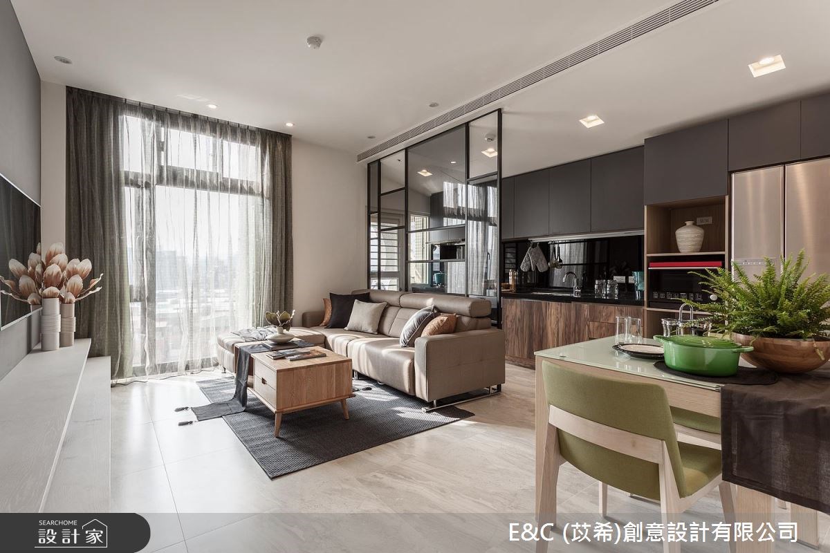 21坪老屋(16~30年)＿簡約風客廳餐廳廚房案例圖片＿苡希E&C創意設計有限公司＿苡希_02.台北_21坪簡約風之6